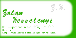 zalan wesselenyi business card